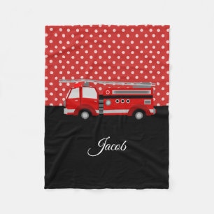 Red Fire Engine Fleece Blanket
