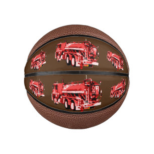 Red Fire Engine Oil Paint, Mini Basketball