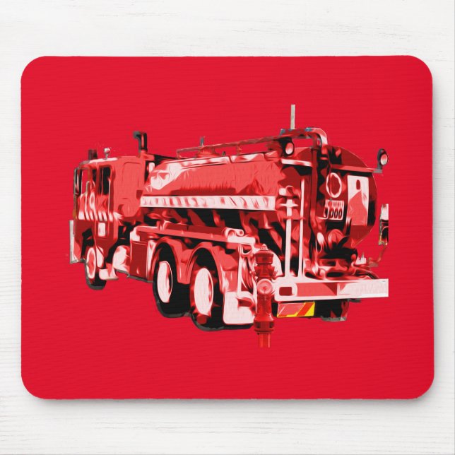 Red Fire Engine Oil Paint,  Mouse Pad (Front)