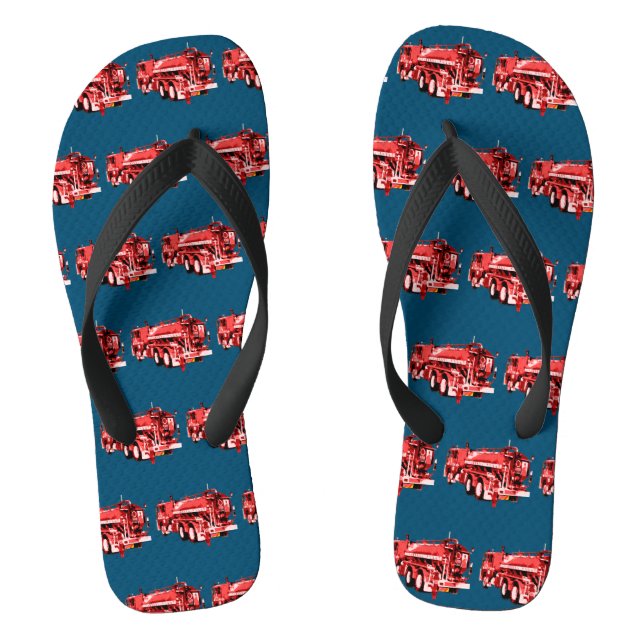 Red Fire Engines, Thongs (Footbed)