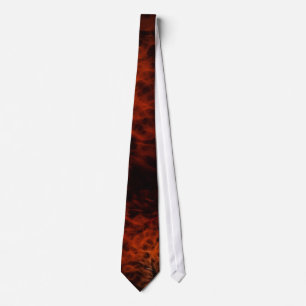 RED FIRE FRACTAL Art Tie Collection