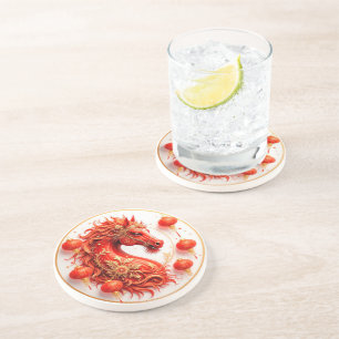 Red Fire Horse – 2026 New Year Celebration Design  Coaster