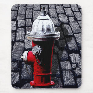 Red Fire Hydrant New York City Mouse Pad
