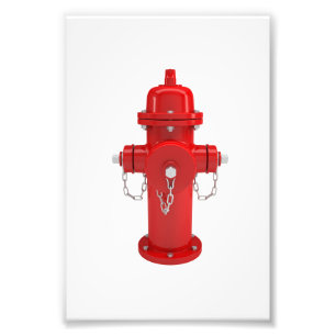 Red Fire Hydrant Photo Print