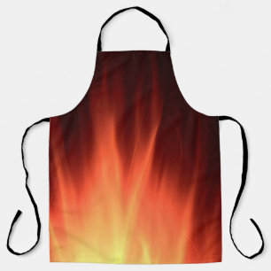 Red fire illustration apron