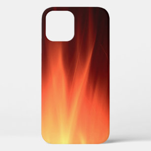 Red fire illustration iPhone 12 case
