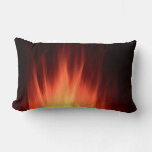 Red fire illustration lumbar cushion