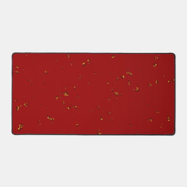 Red Fire Sparks Overlay Your Photo Desk Mat (Front)