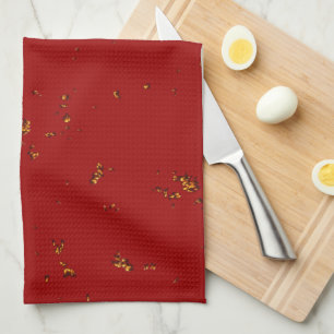 Red Fire Sparks Overlay Your Photo Tea Towel