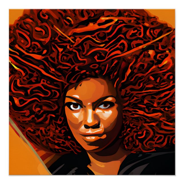 Red Fire Starter African Women Black Melanin Sista Poster (Front)