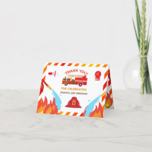 Red Fire Truck  Birthday Party Thank you