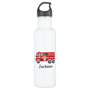 Red Fire Truck Kids Personalized 710 Ml Water Bottle