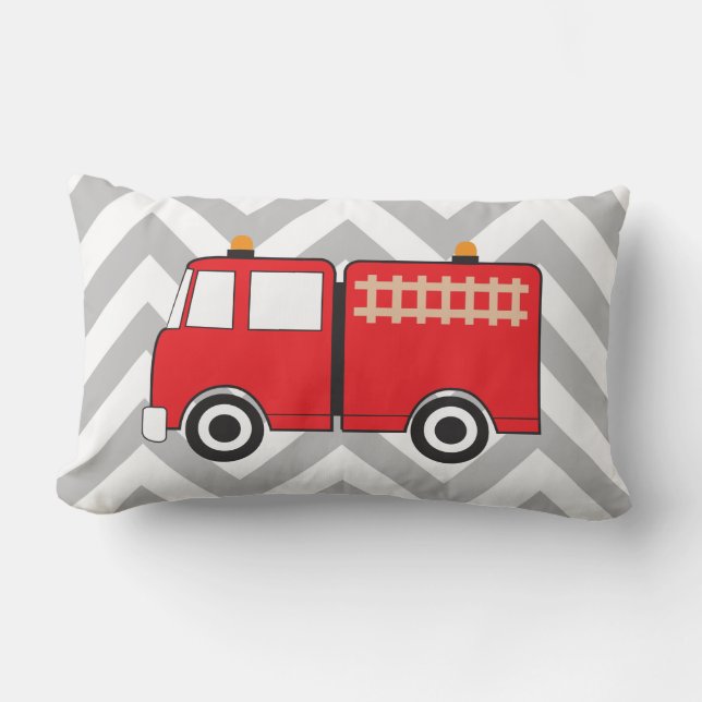 Red Fire Truck Lumbar Cushion (Front)