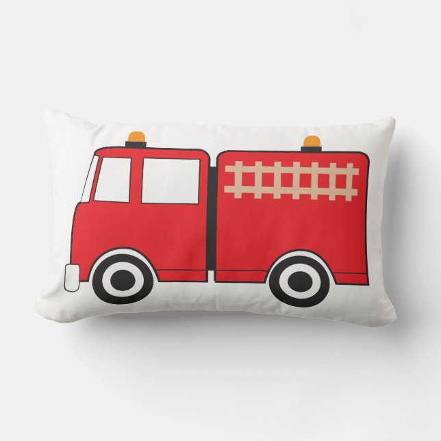 Red Fire Truck Lumbar Cushion (Front)