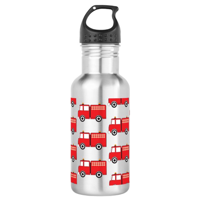 Red Fire Truck Pattern  532 Ml Water Bottle (Front)