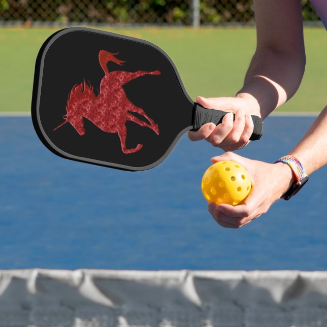 Red Fire Unicorn Pickleball Paddle (Insitu)