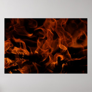 Red fire wallpaper poster