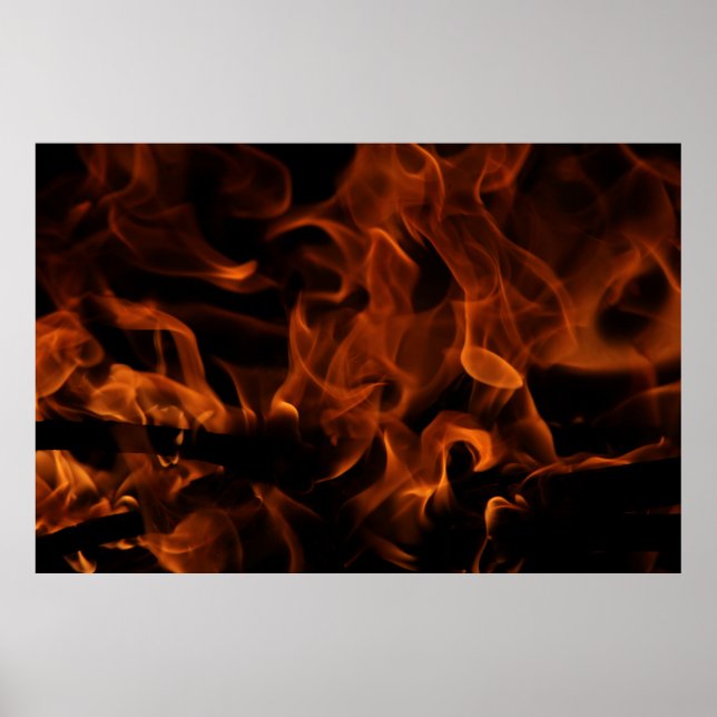 Red fire wallpaper poster (Front)