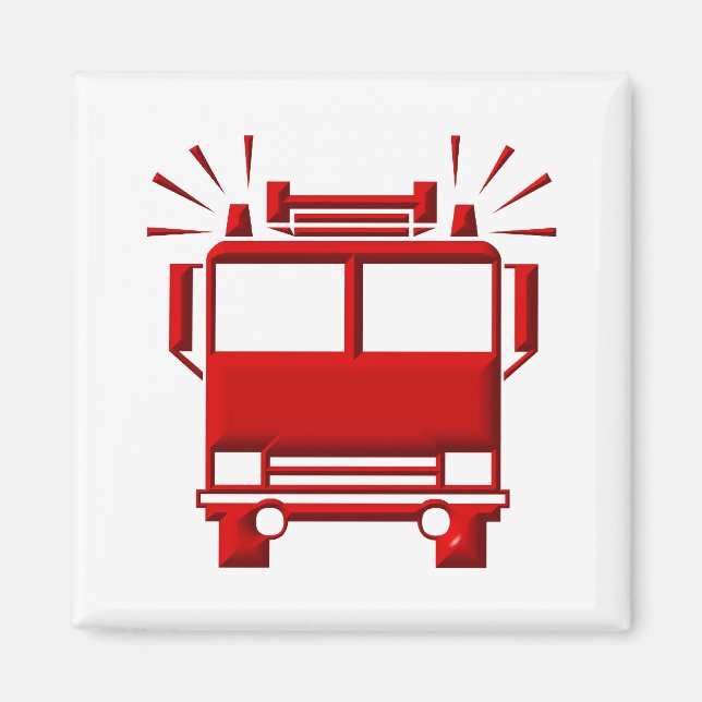 Red Firetruck Magnet (Front)