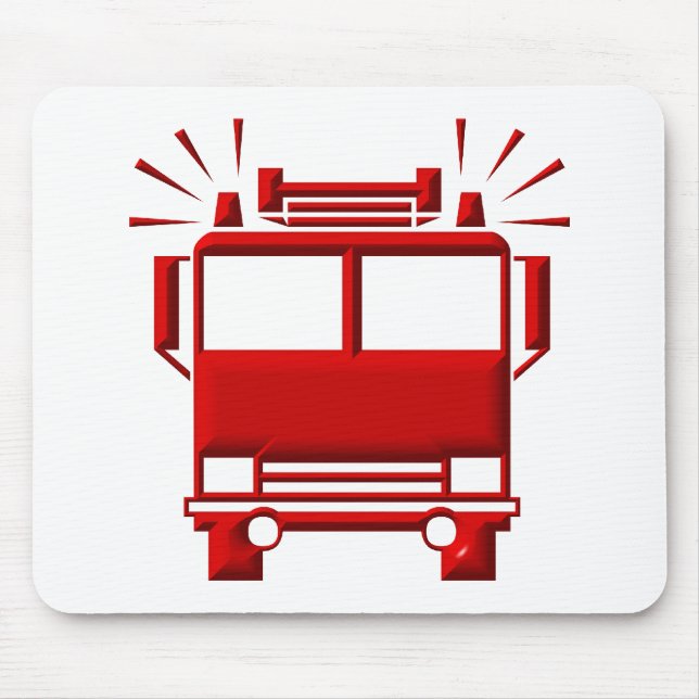 Red Firetruck Mouse Pad (Front)