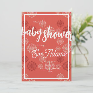 Red Fireworks Baby Shower Invitation