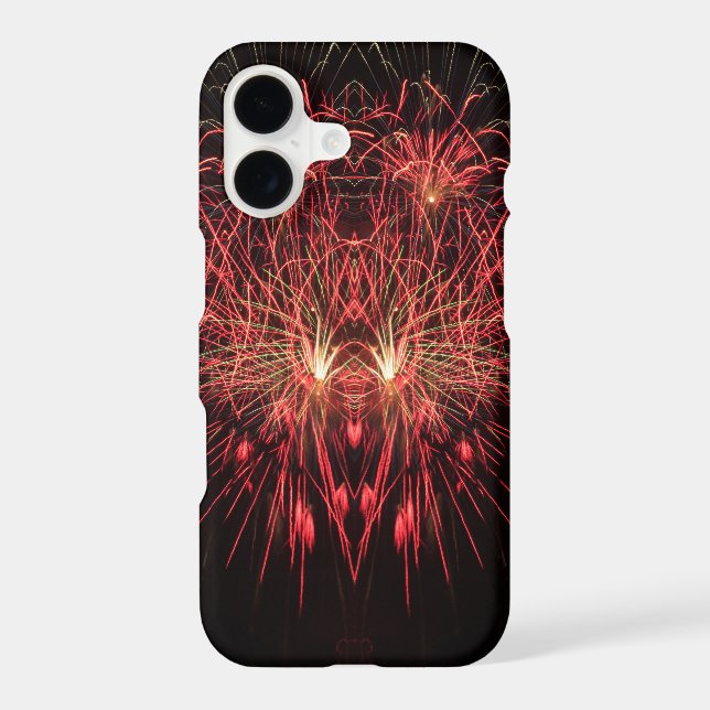 Red Fireworks Black Background (Back)