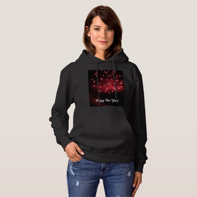Red Fireworks, Happy New Year Shirts (Front Full)