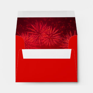 Red Fireworks Lunar New Year Money Envelopes