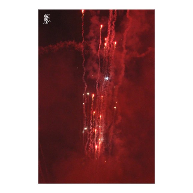 Red Fireworks Photo Print (Front)