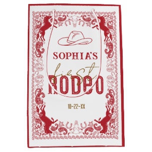 Red First Rodeo Birthday Favour Bag – Western Cowb