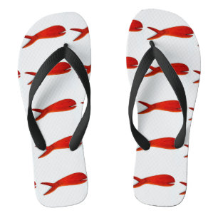 red fish design thongs
