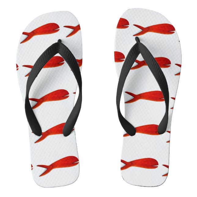 red fish design thongs (Footbed)