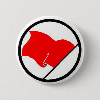 Red flag 6 cm round badge