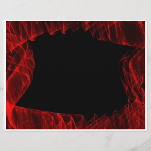 red flame fractal flyer