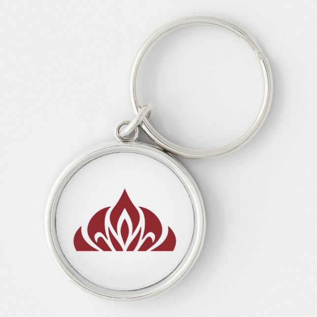 red flame logo on keychain (Front)