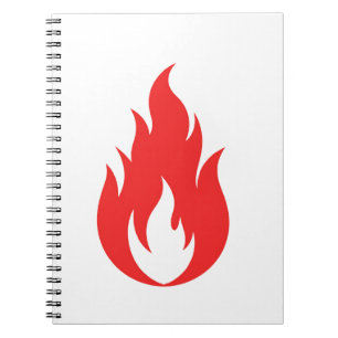 Red flame notebook