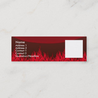Red Flames Mini Business Card