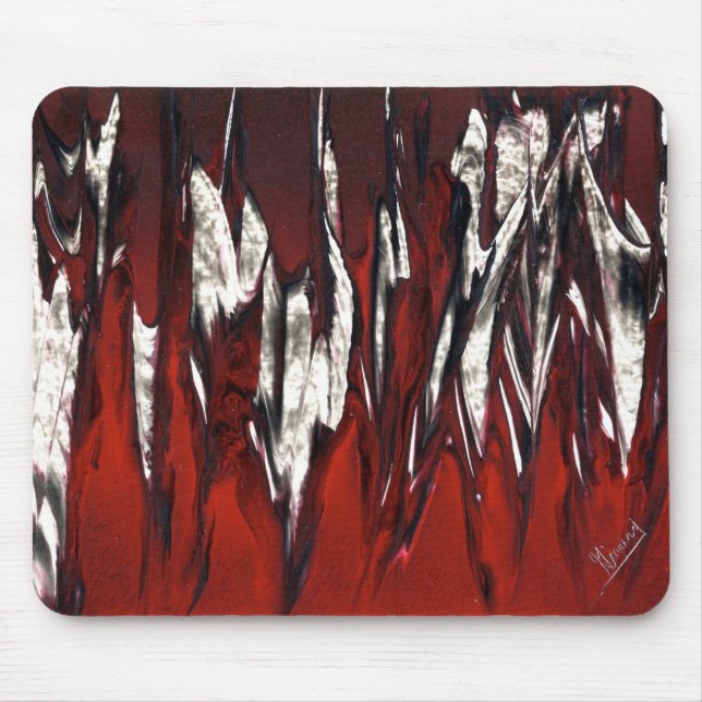Red Flames Mouse Pad (Front)