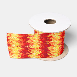 Red Flames Pattern – Hot Rod Satin Ribbon