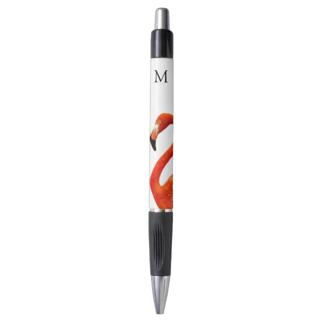 Red Flamingo and Monogram Pen (Front Vertical)