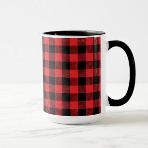 Red Flannel Buffalo Check Pattern Mug