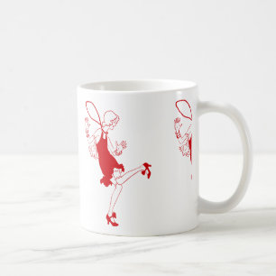 red flapper girl coffee mug