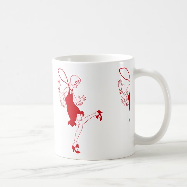 red flapper girl coffee mug (Right)