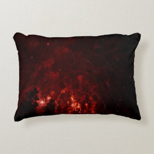Red flares at night decorative cushion