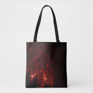 Red flares at night tote bag