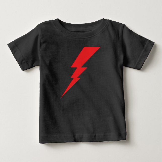 Red Flash Lightning Bolt Baby T-Shirt (Front)