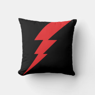 Red Flash Lightning Bolt Cushion