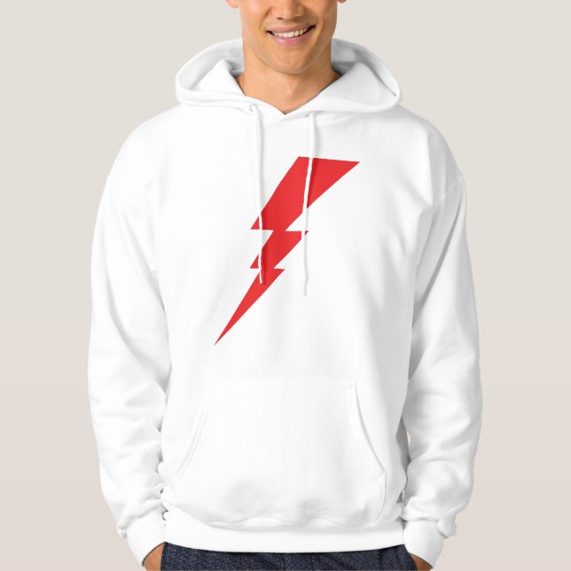 Red Flash Lightning Bolt Hoodie (Front)