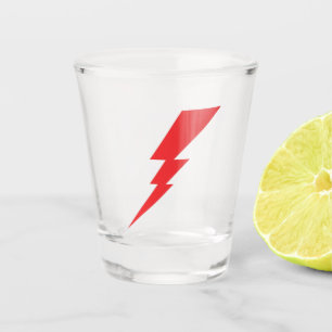 Red Flash Lightning Bolt Shot Glass