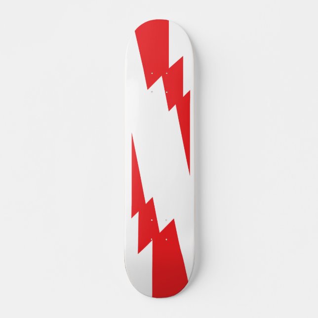 Red Flash Lightning Bolt Skateboard (Front)